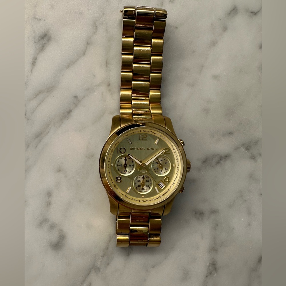 Michael Kors Women's Gold-Tone Chronograph Watch